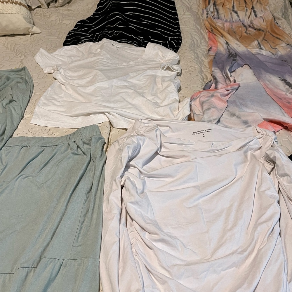 White Long Sleeve Ruched Top